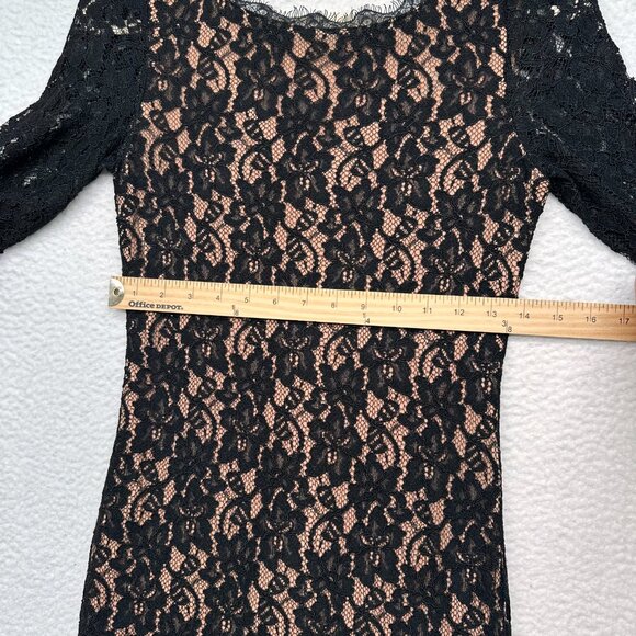 Aritzia Babaton | Women's Lace Mini Dress Black Size 4 - Picture 4 of 10